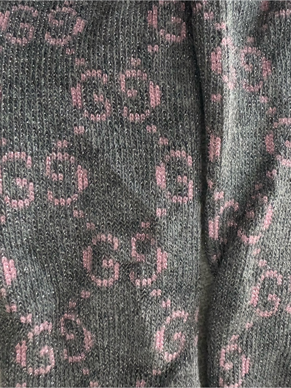 Gucci Gray Knit Long Socks
